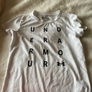 White under Armour shirt!!